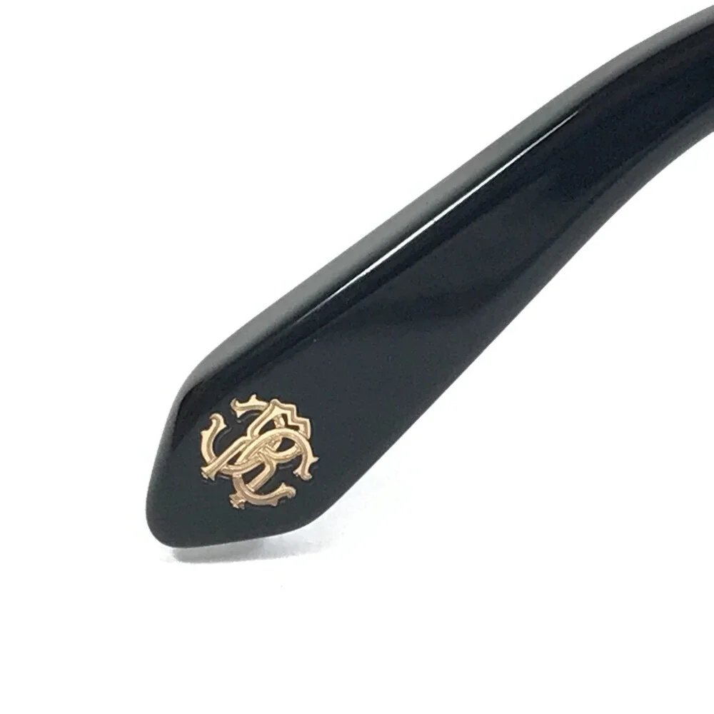 Roberto Cavalli Eyeglasses Frame VRC084M COL. 700Y Black Ivory Cat Eye 50-18-135